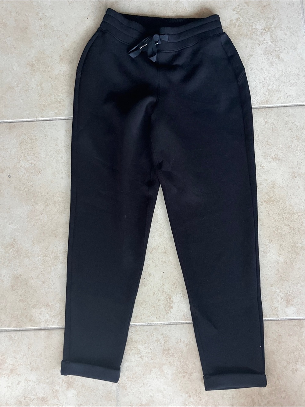 XS SOFT Spanx Black Drawstring Jogger Pants